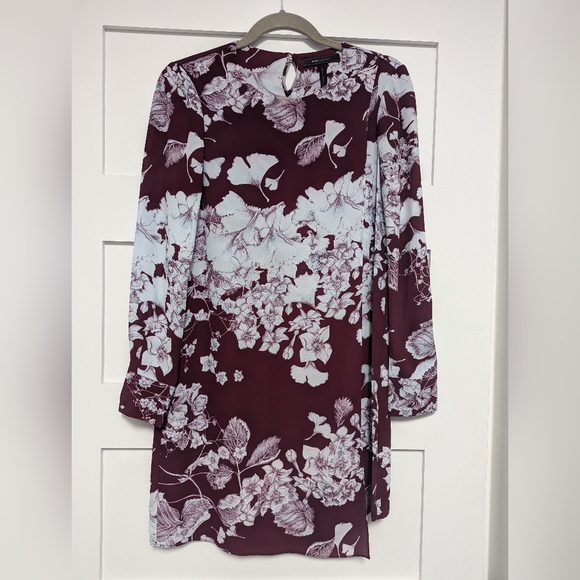 BCBGMaxAzria Ashton Floral Layered Dress Long Sleeve - Picture 7 of 9